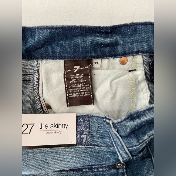 NWT Women's 7 For All Mankind Jeans The Skinny. - Picture 6 of 9